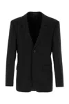Balenciaga Long Sleeve Single Breasted Tailored Jacket In Black