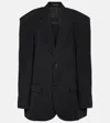 Balenciaga Wool Blazer In Black
