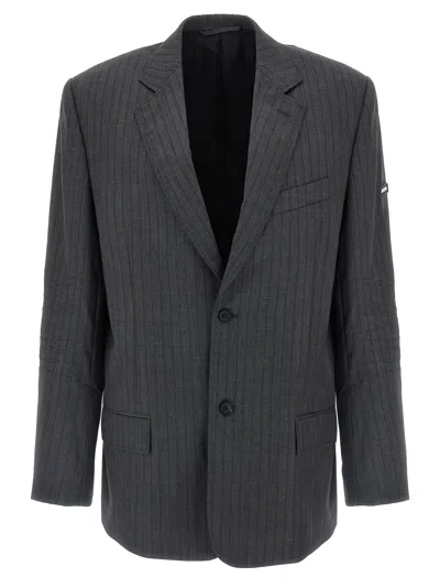 BALENCIAGA WOOL BLAZER GRAY