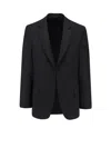 Balenciaga Wool Blazer With Peak Lapel And Flap Pockets In Black