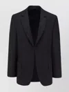 Balenciaga Wool Blazer With Peak Lapel And Flap Pockets In Black