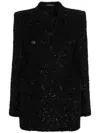 Balenciaga Women's Tweed Button Up Jacket