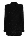 Balenciaga Women's Tweed Button Up Jacket In Black