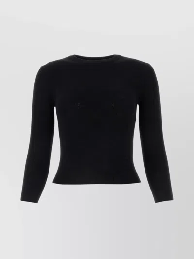 BALENCIAGA WOOL BLEND CREW NECK SWEATER