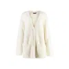 Balenciaga Wool Blend Jacquard Cardigan With V-neckline