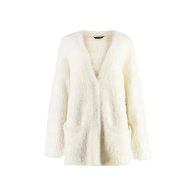 BALENCIAGA BALENCIAGA WOOL BLEND JACQUARD CARDIGAN WITH V-NECKLINE