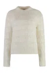 Balenciaga Off-white Allover Furry Fitted Sweater