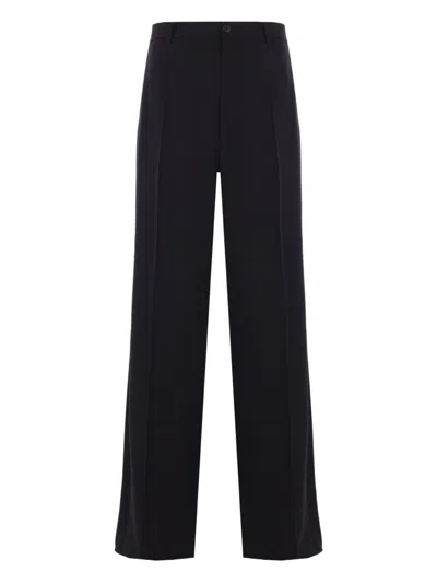 Balenciaga Wool Blend Tailored Pants In Black
