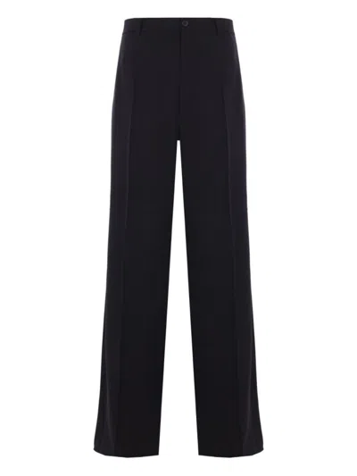 Balenciaga Wool Blend Tailored Pants In Black