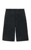 Balenciaga Wool-blend Tailoring Bermuda Shorts In Black
