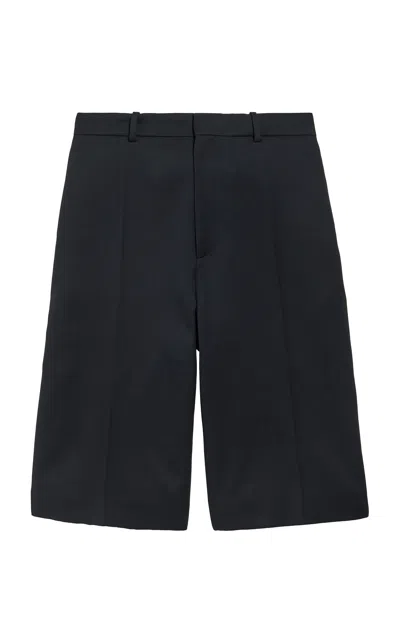 Balenciaga Wool-blend Tailoring Bermuda Shorts In Black