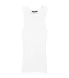 Balenciaga Tank Top In White Classic Knit Wool In White