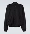 Balenciaga Wool Bomber Jacket In Black
