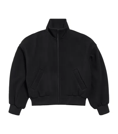 Balenciaga Wool Bomber Jacket In Black