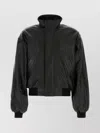 Balenciaga Wool Bomber Jacket High Collar In Black