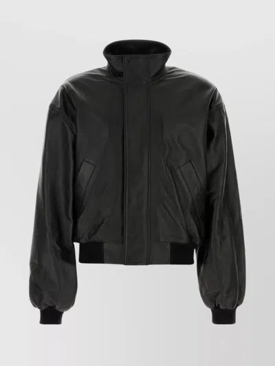 BALENCIAGA WOOL BOMBER JACKET HIGH COLLAR