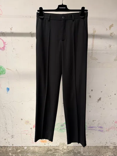 Balenciaga Wool Casual Pants In Black