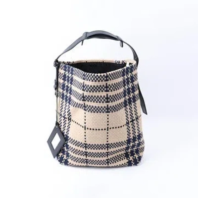 Pre-owned Balenciaga Wool Checker Tote In Neutral