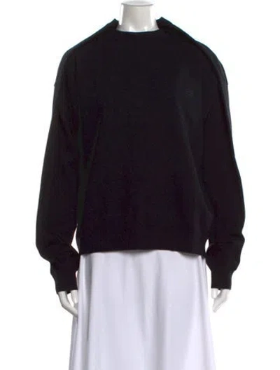 Pre-owned Balenciaga Wool Crew Neck Sweatshirt In Black