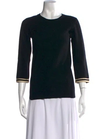 Pre-owned Balenciaga Wool Crew Neck Top In Black