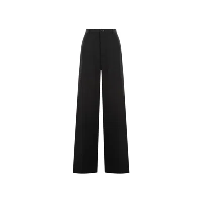 Balenciaga Wool Flared Pants Men In Black