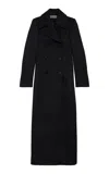 Balenciaga Wool Gabardine Coat In Black