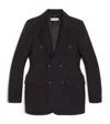 Balenciaga Wool Hourglass Jacket In Black