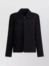 Balenciaga Wool Jacket With Collared Neck And Flap Pockets In Black