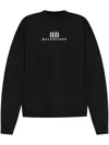 Balenciaga Black Wool Blend Oversize Sweater In Black