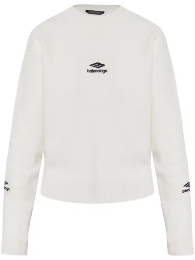 BALENCIAGA WOOL KNITTED CREWNECK SKI PULLOVER