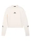 Balenciaga Wool Knitted Crewneck Ski Pullover In White