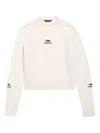 Balenciaga Wool Knitted Crewneck Ski Pullover In White