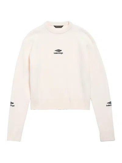 BALENCIAGA SUÉTER CUELLO REDONDO - BLANCO