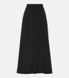 Balenciaga Women Wool Midi Skirt In Black