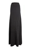 Balenciaga Wool Maxi Skirt In Gray