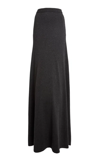 Balenciaga Wool Maxi Skirt In Gray