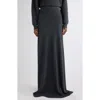 Balenciaga Wool Maxi Sweater Skirt In Gray