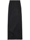 Balenciaga Women Wool Midi Skirt In Black