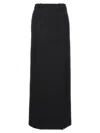 Balenciaga Side Slit Tailored Maxi Skirt In Black