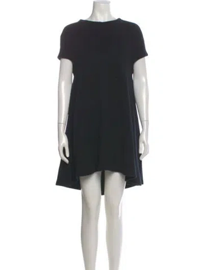 Pre-owned Balenciaga Wool Mini Dress In Black