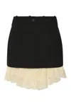 Balenciaga Women Lingerie Mini Tailored Skirt In Black