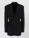 Balenciaga Wool Oversized Blazer Front Pockets Single Breasted In Black