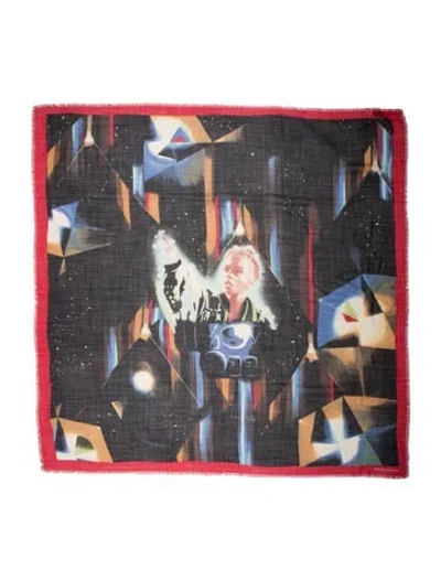 Pre-owned Balenciaga Wool Printed Scarf In Multi