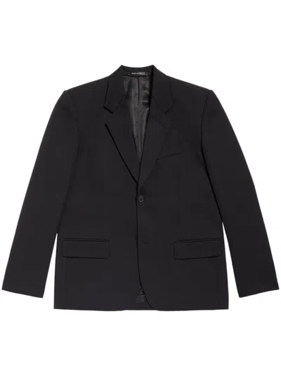 Balenciaga Men Wool Single-breasted Blazer Jacket In Multi