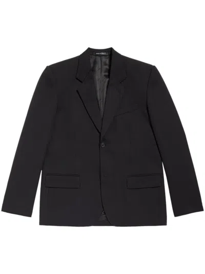 Balenciaga Men Wool Single-breasted Blazer Jacket In Multi
