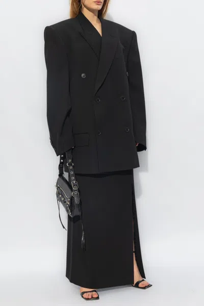 Balenciaga Wool Skirt In Black