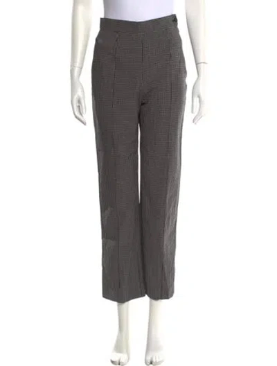 Pre-owned Balenciaga Wool Straight Leg Pants In Black
