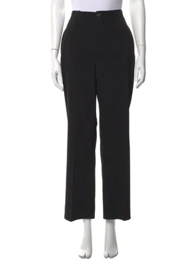 Pre-owned Balenciaga Wool Straight Leg Pants In Black