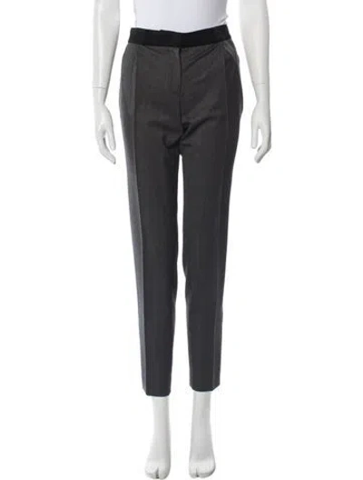 Pre-owned Balenciaga Wool Straight Leg Pants In Gray