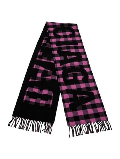Pre-owned Balenciaga Wool Striped Scarf In Black